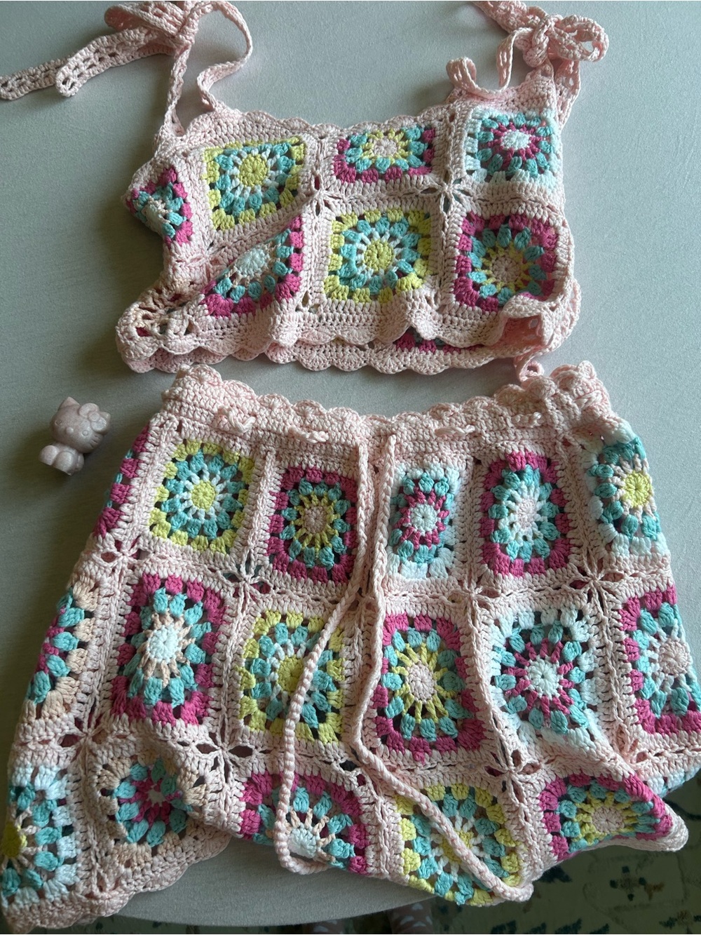 crochet rainbow set